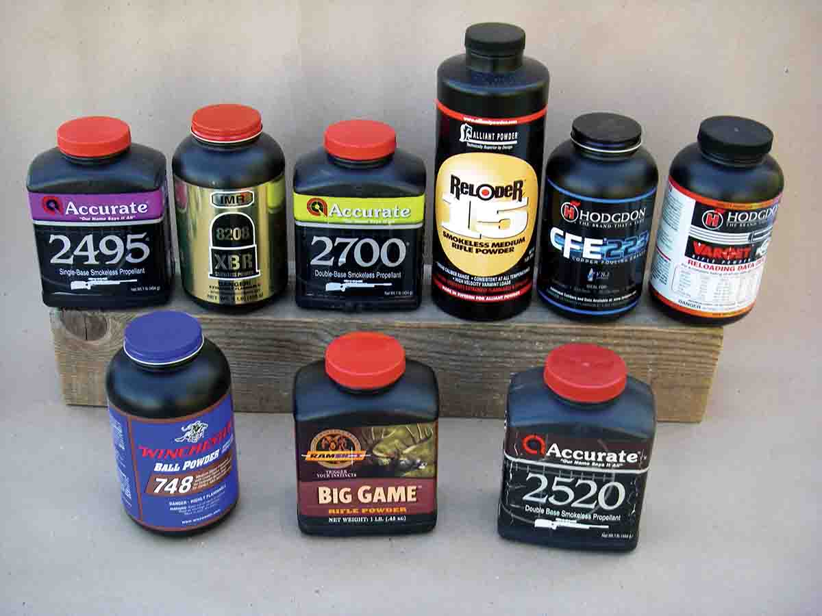 Several powders delivered outstanding performance in the .22-250 Remington.